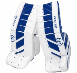 Warrior Ritual GT2 Intermediate Goalie Pads (w/ Knee Pads) 17 Warrior Ritual GT2 Intermediate Goalie Pads (w/ Knee Pads) -Warrior warrior ritual gt2 intermediate goalie pads white blue